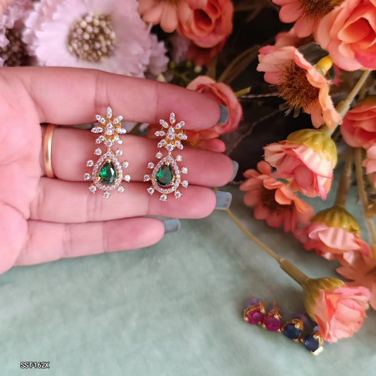 SST 162X | INTERCHANGEABLE STONE EARRINGS| 925 SILVER