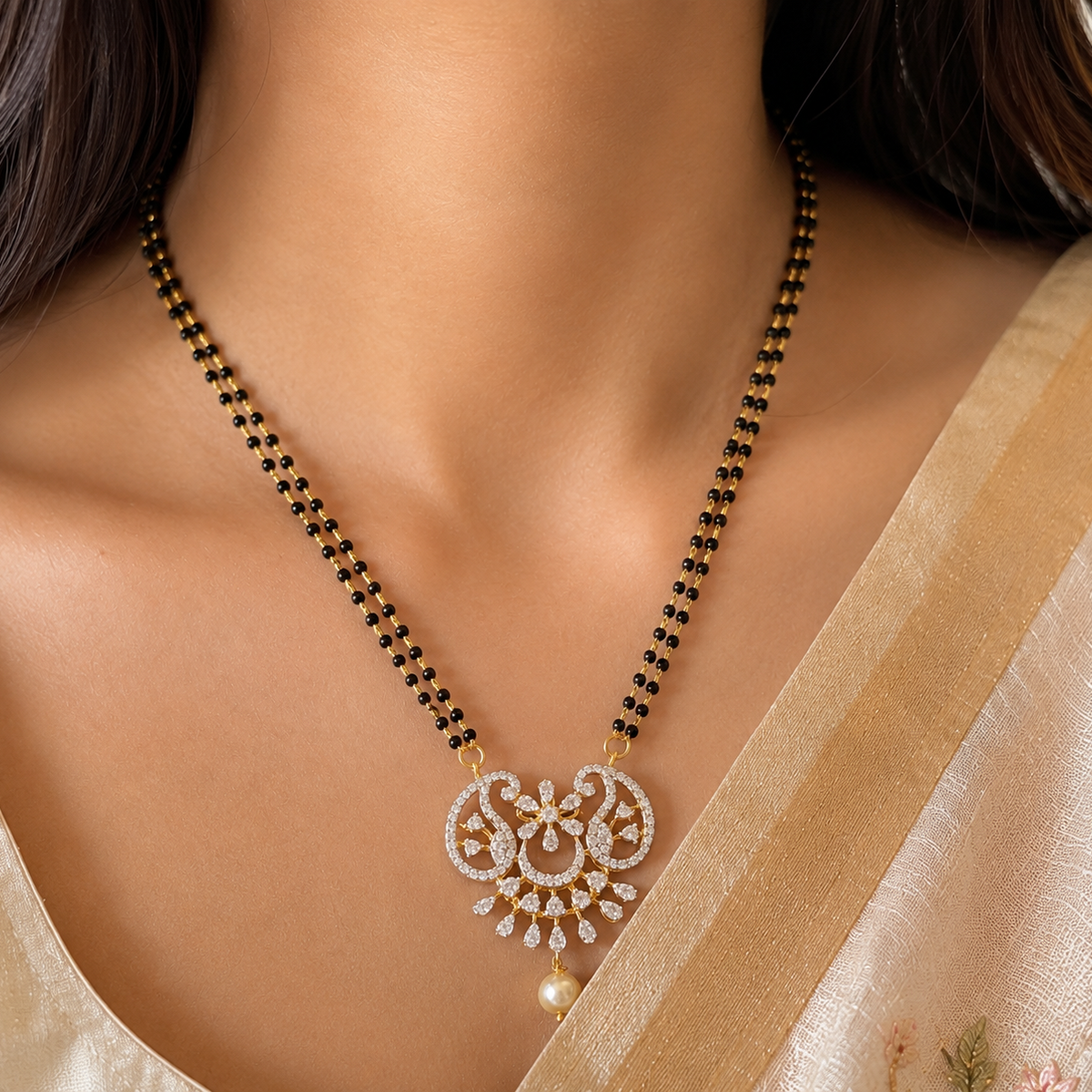SST 563 | RADIANT BLOOM DIAMOND MANGALSUTRA