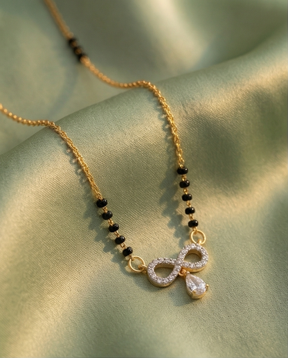 SST 226KC | INFINITY DIAMOND PENDANT MANGALSUTRA WITH KC CHAIN