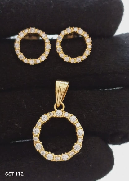 SST 112 | RADIANT CIRCLE JEWEL PENDANT SET