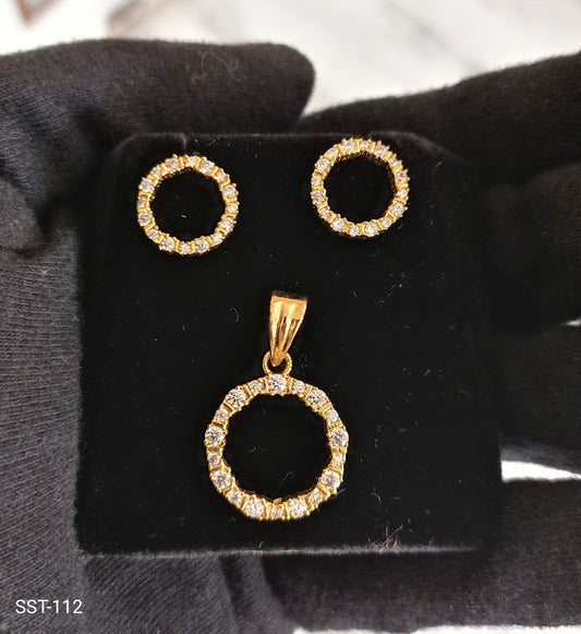 SST 112 | RADIANT CIRCLE JEWEL PENDANT SET