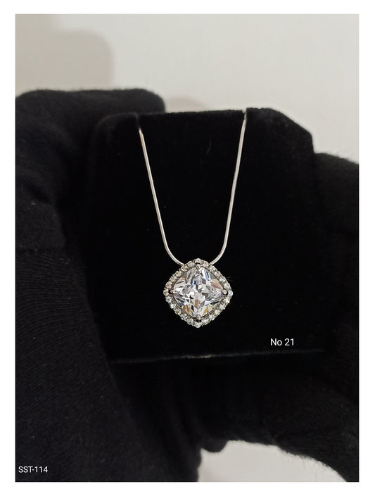 SST 114 | ELEGANT CUSHION CUT NECKLACE
