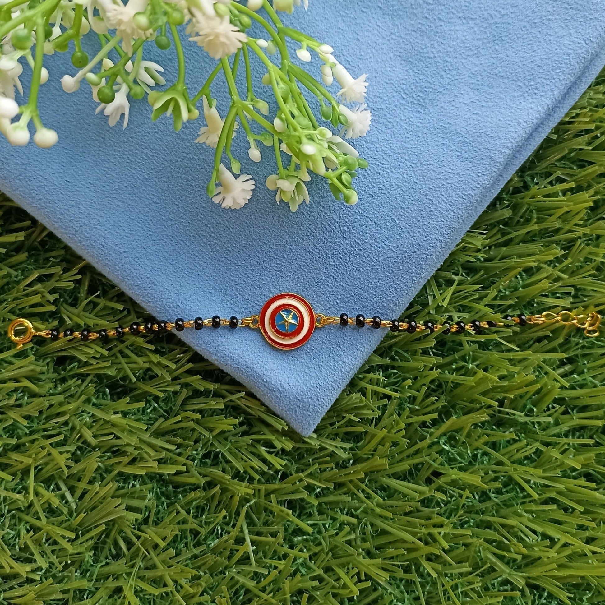 CAPTAIN AMERICA SILVER BABY NAZARIYA BRACELET