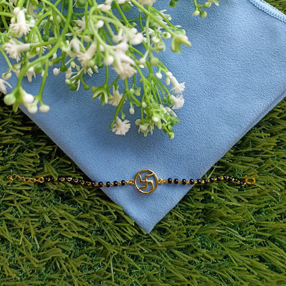 SWASTIKA SILVER BABY NAZARIYA BRACELET