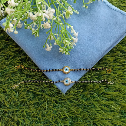 ROUND EVIL EYE SILVER BABY NAZARIYA BRACELET