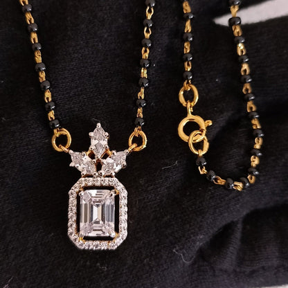 SST 138 | EBONY BLOSSOM MANGALSUTRA WITH DAZZLING PENDANT