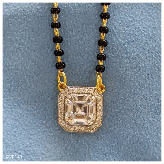 SST 141 | SQUARE GEMSTONE PENDANT MANGALSUTRA