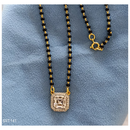 SST 141 | SQUARE GEMSTONE PENDANT MANGALSUTRA