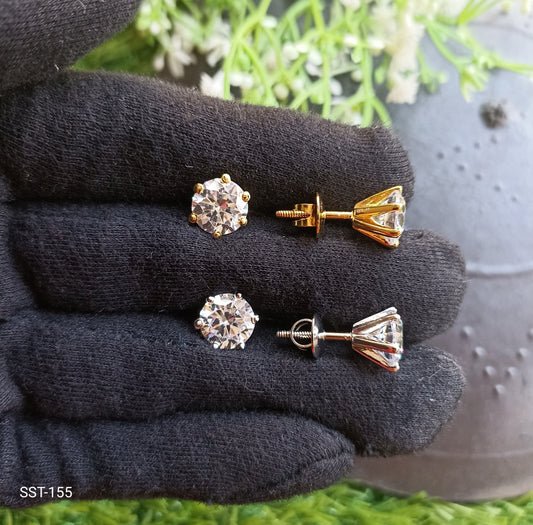 SST 155 | CLASSIC DIAMOND SOLITAIRE EARRINGS