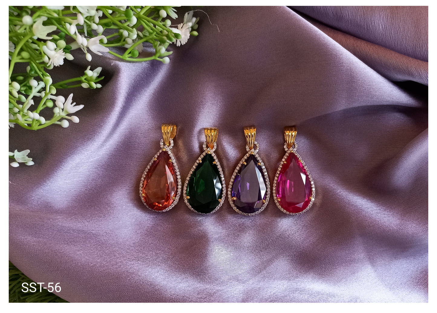 SST 056 | EMERALD GEM TEARDROP PENDANT