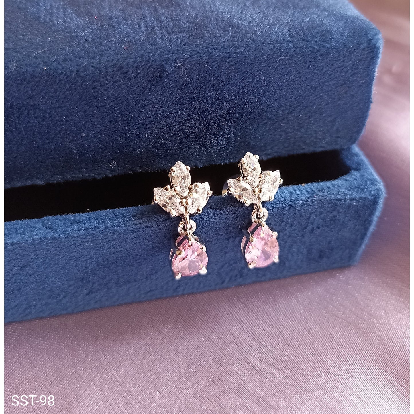 SST 098 | PINK SAPPHIRE DANGLE EARRING