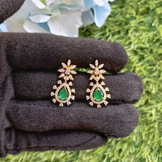 SST 162 | FLORAL DIAMOND EARRING
