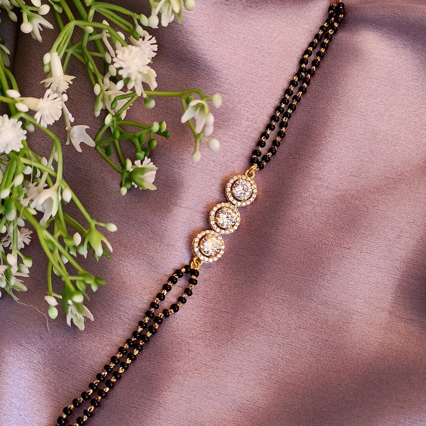 SST 059 | LIFE CYCLE ROUND HALO MANGALSUTRA BRACELET