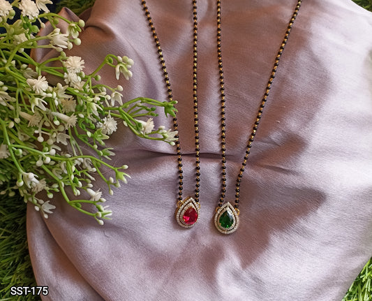 SST 175 | TEARDROP GEMSTONE DIAMOND MANGALSUTRA