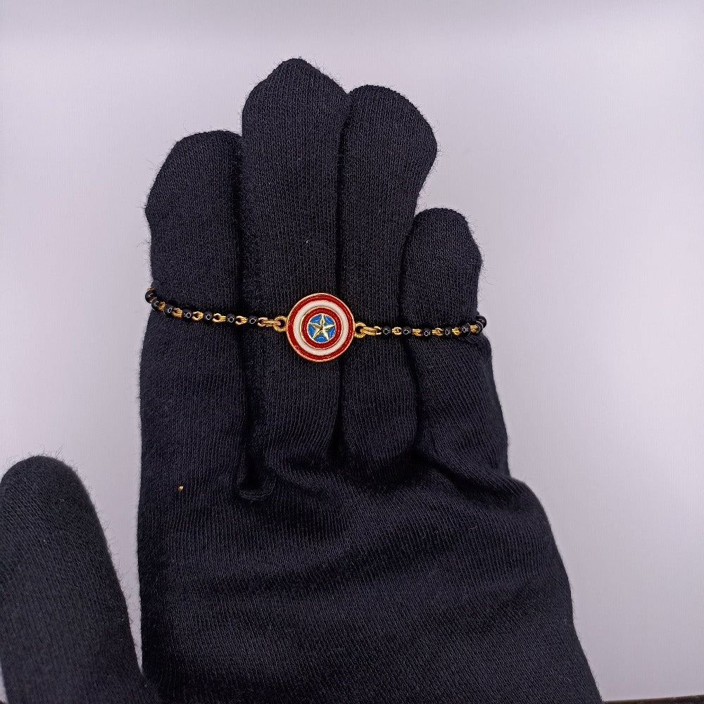 CAPTAIN AMERICA SILVER BABY NAZARIYA BRACELET
