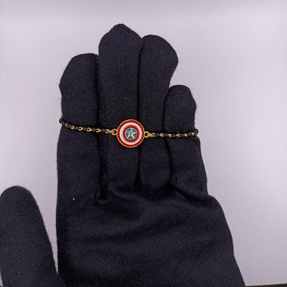 CAPTAIN AMERICA SILVER BABY NAZARIYA BRACELET