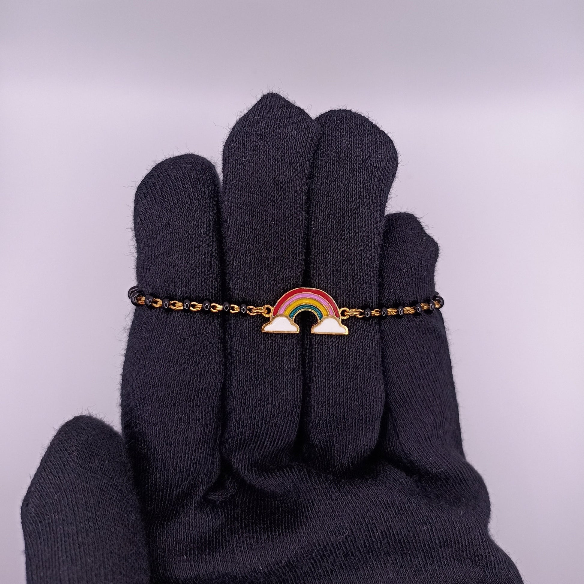 RAINBOW SILVER BABY NAZARIYA BRACELET