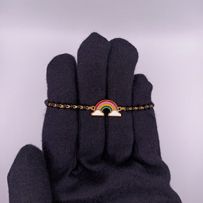 RAINBOW SILVER BABY NAZARIYA BRACELET