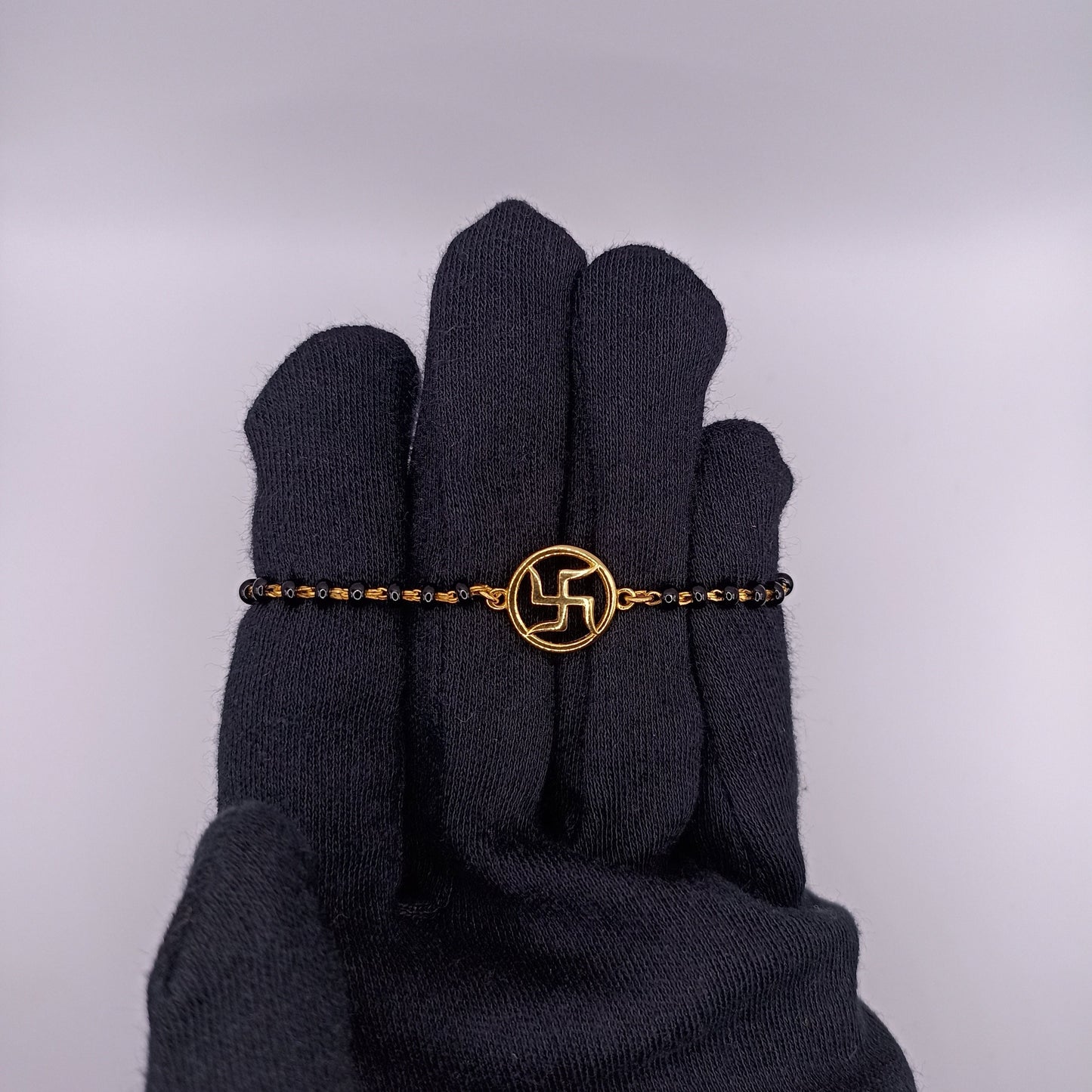SWASTIKA SILVER BABY NAZARIYA BRACELET