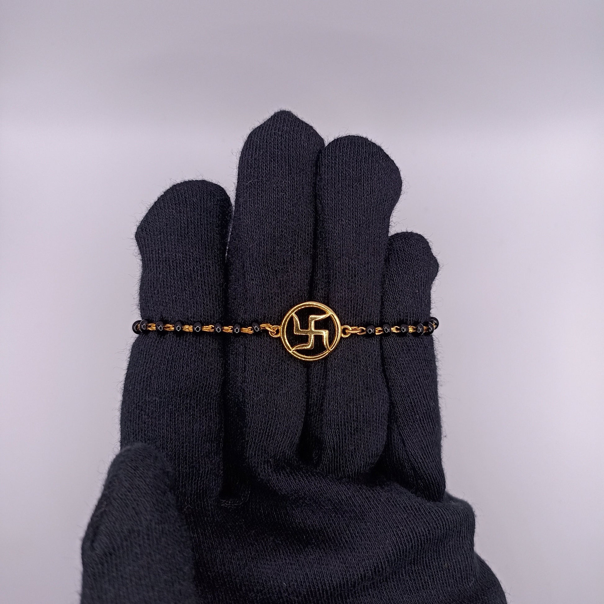 SWASTIKA SILVER BABY NAZARIYA BRACELET