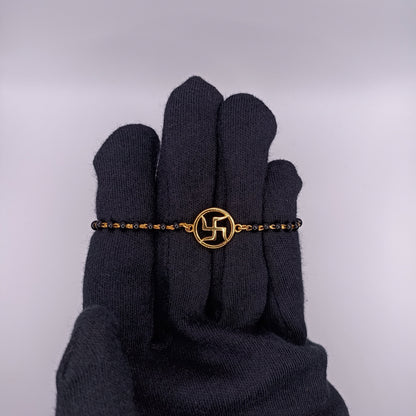 SWASTIKA SILVER BABY NAZARIYA BRACELET