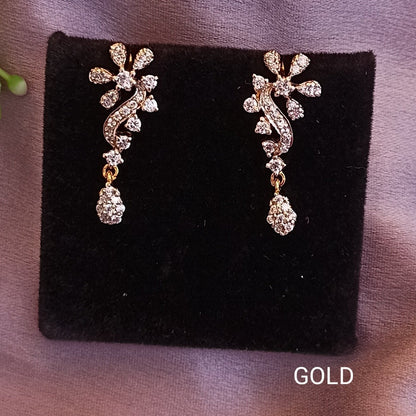 SST 176 | FLORAL DIAMOND DROP EARRINGS
