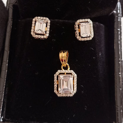 SST 149 | ZIRCON DIAMOND PENDANT & EARRINGS SET