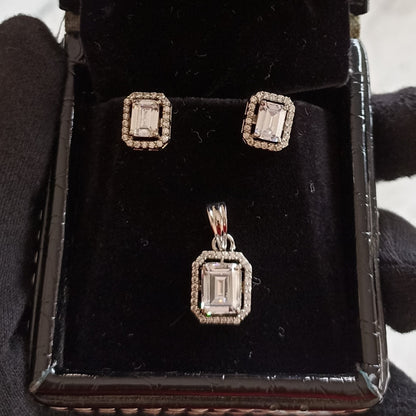 SST 149 | ZIRCON DIAMOND PENDANT & EARRINGS SET
