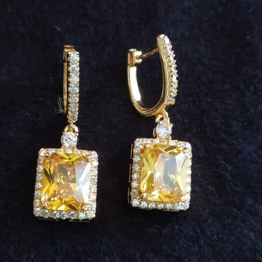 EVA YELLOW SAPPHIRE BALI EARRINGS | 925 STERLING SILVER -- db aasediya