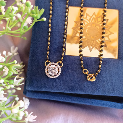 SST 001 | SINGAL LINE CHAIN HALO MANGALSUTRA