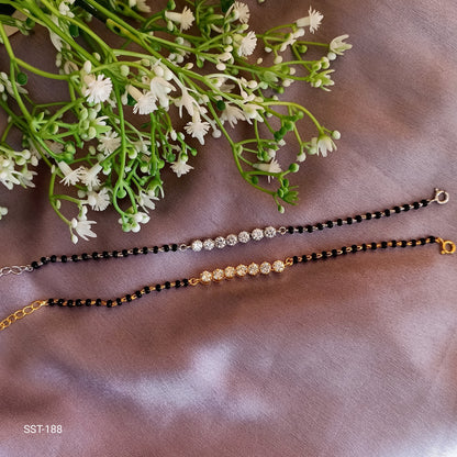 SST 188 | SOLITAIRE BLACK BEADS BRACELET
