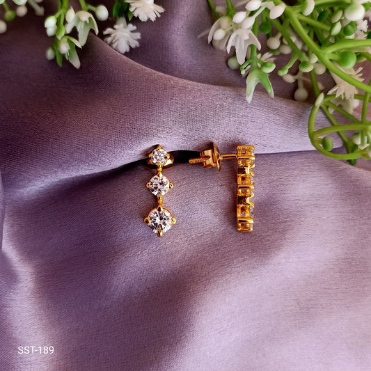 SST 189 | THREE-TIER DIAMOND DROP EARRINGS