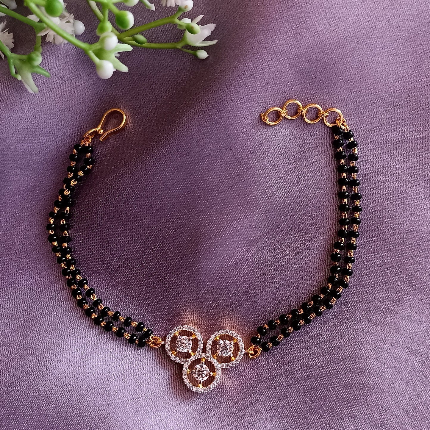 SST 107 | ROUND SEQUENCE DIAMOND MANGALSUTRA BRACELET
