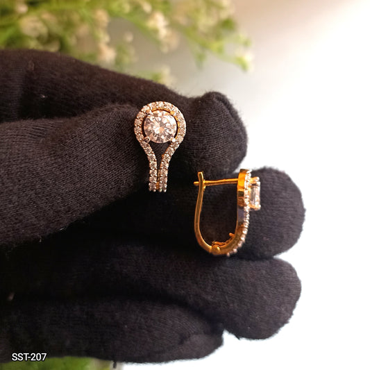 SST 207 | PORTUGUESE DIAMOND AND HALO BALI EARRINGS