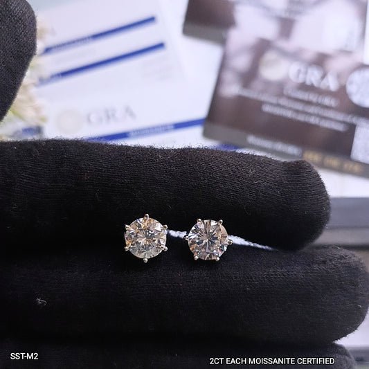 M2 2CT EACH CERTIFIED MOISSANITE