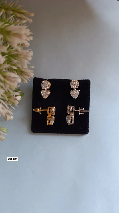 SST 231 | ELEGANT BLOOMING FLOWER STUD EARRINGS