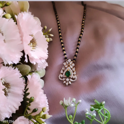 SST 254 | EMERALD TEARDROP PENDANT MANGALSUTRA