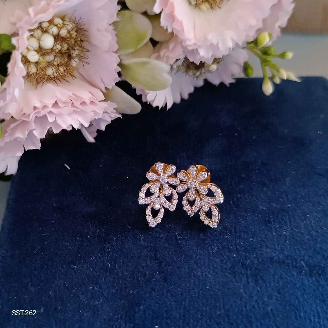 SST 262 | FLORAL DIAMOND EARRINGS