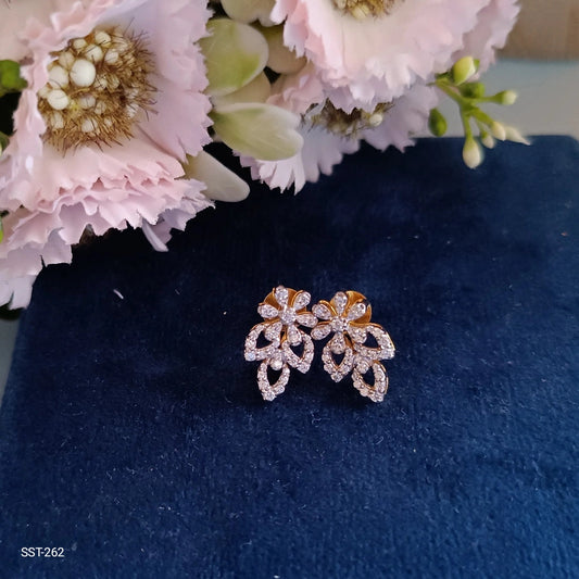 SST 262 | FLORAL DIAMOND EARRINGS