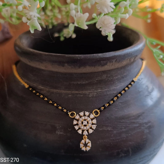 SST 270 |  STUNNING DIAMOND ACCENT MANGALSUTRA