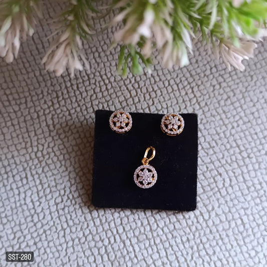 SST 280 | CHARMING CIRCLE PENDANT AND EARRINGS