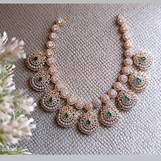 SST 284 | EXQUISITE EMERALD AND DIAMOND NECKLACE | MADE TO ORDER