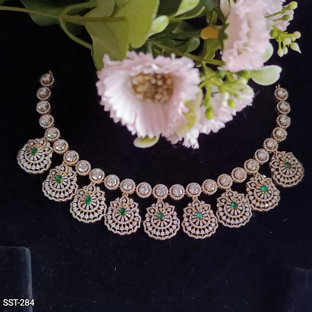 SST 284 | EXQUISITE EMERALD AND DIAMOND NECKLACE | MADE TO ORDER