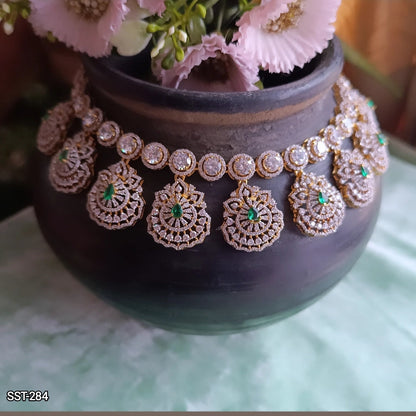SST 284 | EXQUISITE EMERALD AND DIAMOND NECKLACE | MADE TO ORDER