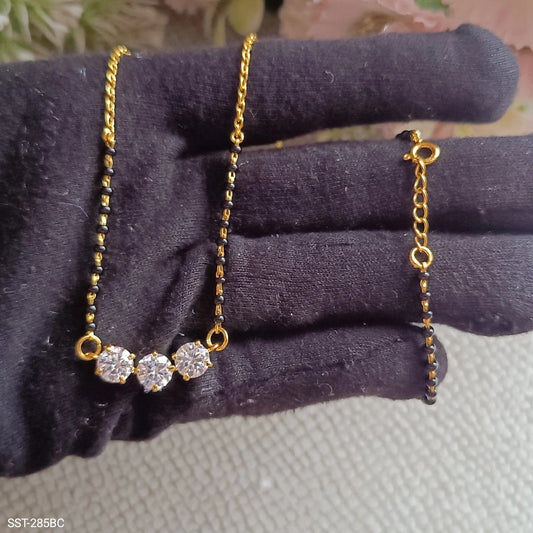 SST 285BC | ELEGANT CRYSTAL ACCENT FANCY MANGALSUTRA