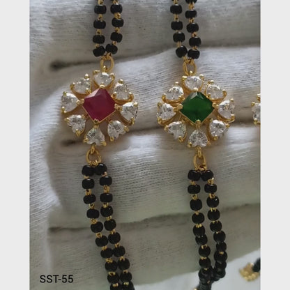 SST 055 | FLORAL GEMSTONE HAND MANGALSUTRA