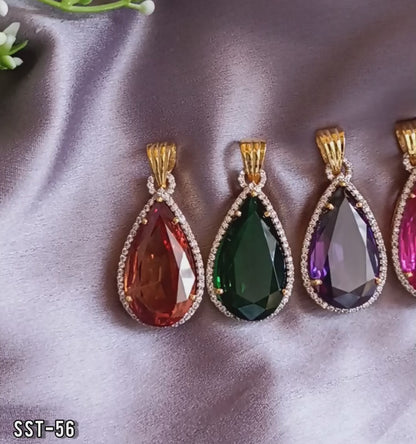 SST 056 | EMERALD GEM TEARDROP PENDANT